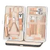 Wholesale nail clipper set, rose gold 23-piece set, stainless steel manicure tools, nail clippers, nail scissors, nail art set Item Picture